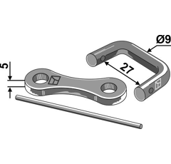 Raccord Ø 9 x 27 mm pour chaîne à épandeur adaptable
