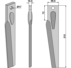 Kreiseleggenzinken - rechts RH80R Lely Nachbau