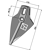 Reja 295 mm para rastrojador AMAZONE  SAPHIR 78705585  HC120 adaptable - BlackSteel©