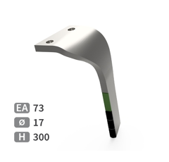 Dent de herse rotative Droite avec plaquettes carbure LEMKEN 3377022 adaptable