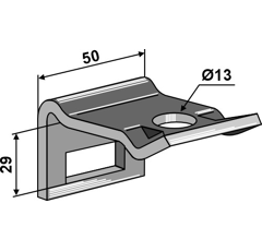 Halter für Zinken 29 mm Nachbau  