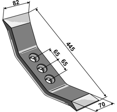 Soc pour cultivateur PEGORARO 3814 adaptable - Blacksteel©