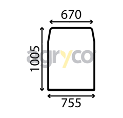 Pare-brise plat - teinté pour téléscopique JCB 827/80111 adaptable