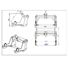 Interface d'accroche 3 pts cat 2 /main cat 3 pour télescopique MANITOU