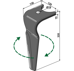 Kreiseleggenzinken - rechts RHAMA12R RH  Amazone