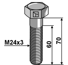 Boulon M24 x 70 mm adaptable - BlackSteel©