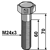 Boulon M24 x 70 mm adaptable - BlackSteel©