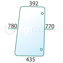 Vitre latérale D/G pour machine agricole RENAULT 6005010162 adaptable