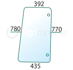 Vitre latérale D/G pour machine agricole RENAULT 6005010162 adaptable
