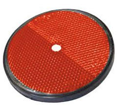 Catadioptre rond rouge ø 60 mm - fixation vis pour tracteur adaptable