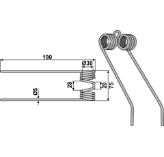 Federzinken für Presse CLAAS 8603510 Nachbau  