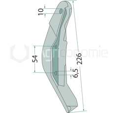 Soc pour semoir KVERNELAND AC853622 adaptable