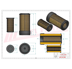 Filtre à air sécurité adaptable HIFI FILTER KA16652