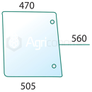 Vitre latérale D/G de machine agricole CASE IH 1-34-703-168 adaptable