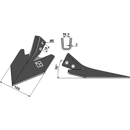 Cœur 100 x 3 mm pour bineuse adaptable - BlackSteel©