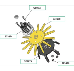 Fingerhackelement komplett mit Lager - Ø290mm - K.U.L.T - mittelhart