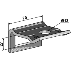 Bride de fixation EINBÖCK 15-279-01 adaptable BlackSteel©