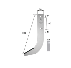 Dent pour butteuse AGRATOR DPA0335 adaptable