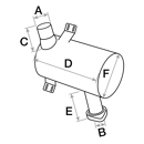 Pot d'échappement pour tracteur MASSEY FERGUSON 1694961M5 adaptable