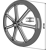 Roue packer Ø 700 mm 45° pour rouleau adaptable - BlackSteel©