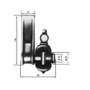 Gond déporté gauche Ø 20 mm