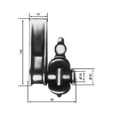 Gond déporté gauche Ø 20 mm