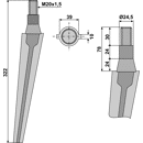 Kreiseleggenzinken - rechts / links RH50 RH  Eurotore