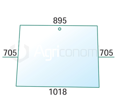 Pare-brise pour machine agricole FENDT 258514210100 adaptable