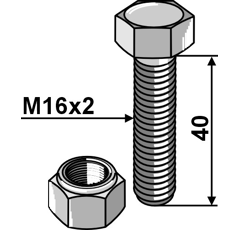 Schraube M16 x 40 mm für SIMBA P02008 Nachbau  