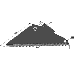 Couteau pour autochargeuse STRAUTMANN 488.17.500 adaptable- BlackSteel©