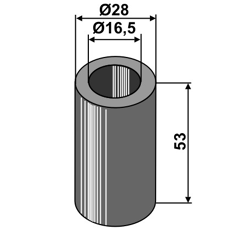 Entretoise 53x16,5 pour broyeur TWOSE adaptable - Blacksteel©
