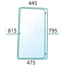 Vitre latérale G. pour machine agricole JOHN DEERE R96194 adaptable