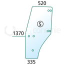 Vitre de porte gauche pour tracteur FENDT 208810030010 adaptable