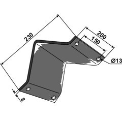 Oberschelle Ø 13 mm - 200 mm Nachbau  