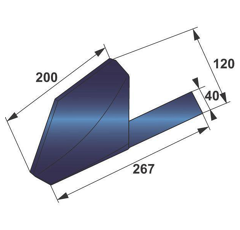 Aileron de coutre gauche pour charrue GREGOIRE ET BESSON 172323 origine