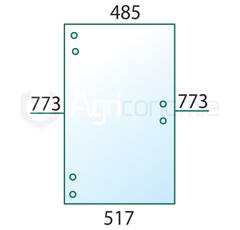 Vitre latérale D/G pour machine agricole STEYR 1-34-371-004 adaptable