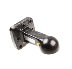 Kugelzugöse Kugel 80,Flanschmaß 130x130 mm, 8-Loch Schwarz 