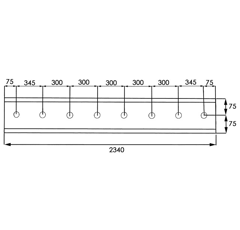 Schürfschienen - Stahlmesser 2340 x 150 x 16 mm Frontlader - Nachbau