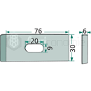 Couteau pour ensileuses VICON-PZ MH-478 adaptable