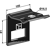 Halter für Zinken 70x12 mit Verstärkungsfeder 70x10 - 60x60