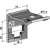 Bride de fixation pour dent 25 46 mm adapt. BlackSteel©