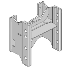 Lagerbock HVLB,W= 330 S32, kurz,Solis Farm Serie, Schwarz      
