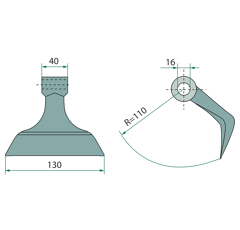Hammerschlegel für Mulcher MASCHIO T24004025 – Nachbau  