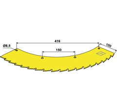 Scie pour cueilleur maïs KEMPER KPLCA66036 adaptable