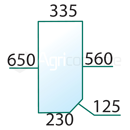 Pare-brise Dr. pour machine agricole NEW HOLLAND 82002184 adaptable
