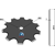 Coutre circulaire Ø 610 mm NIAUX pour charrue RABE 7209.03.01 adaptable - BlackSteel©