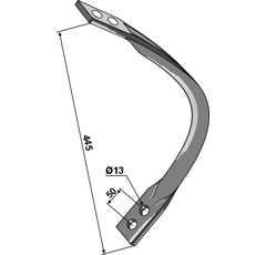 Unterteil 50 x 12 mm für Federzinken – Nachbau  