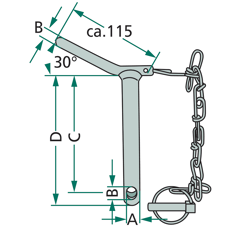 Piton catégorie 1 - Ø 19 mx 191 mm adaptable