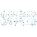 Vitre de porte pour machine agricole FIAT 9960936 adaptable