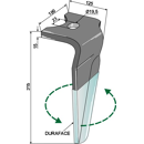 Dent gauche DURAFACE pour herse rotative ALPEGO MKOA00293 adaptable - Blacksteel©